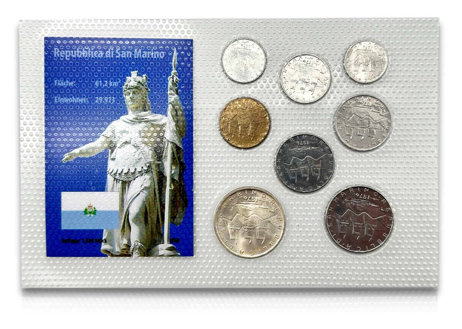KMS San Marino - San-marinesische Lira - 1976 - limt. Auflage 1500 Stück0