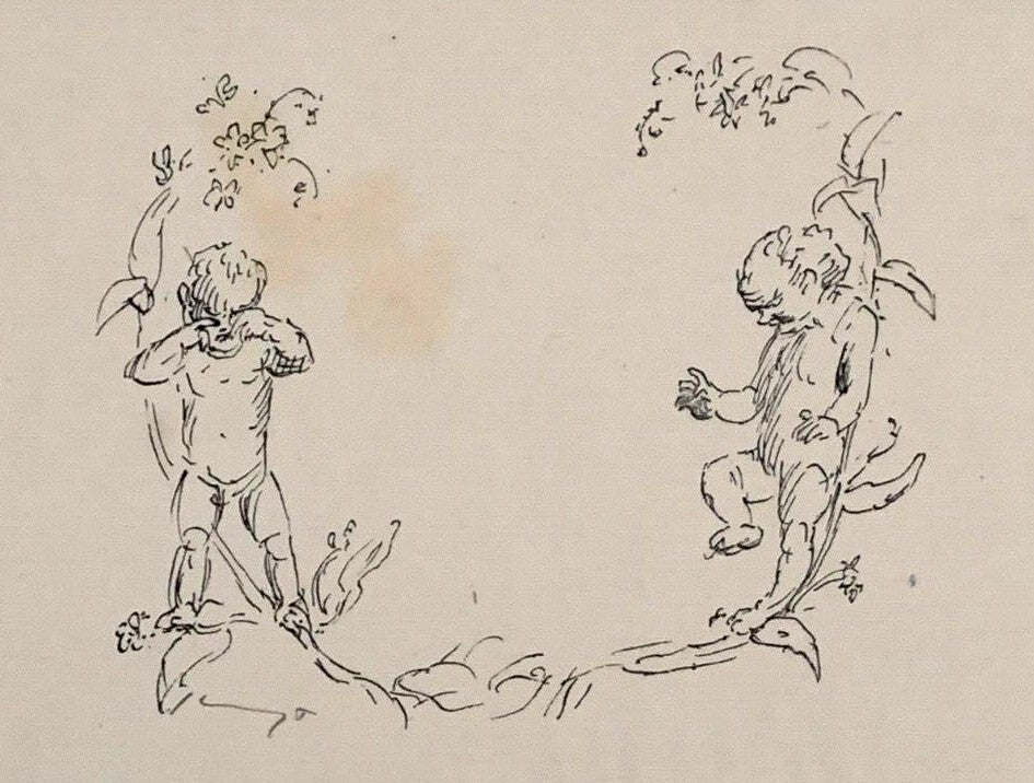 Max Slevogt 1868-1932 - Lithographie - Szenische Illustration - signiert 0
