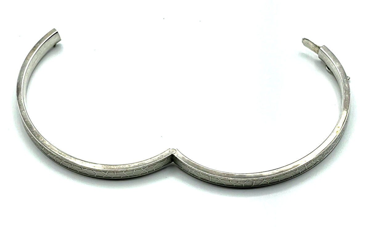 Vintage + solider A*D Andreas Daub 835 Silber Armreif mit elegantem Dekor B 5 mm4