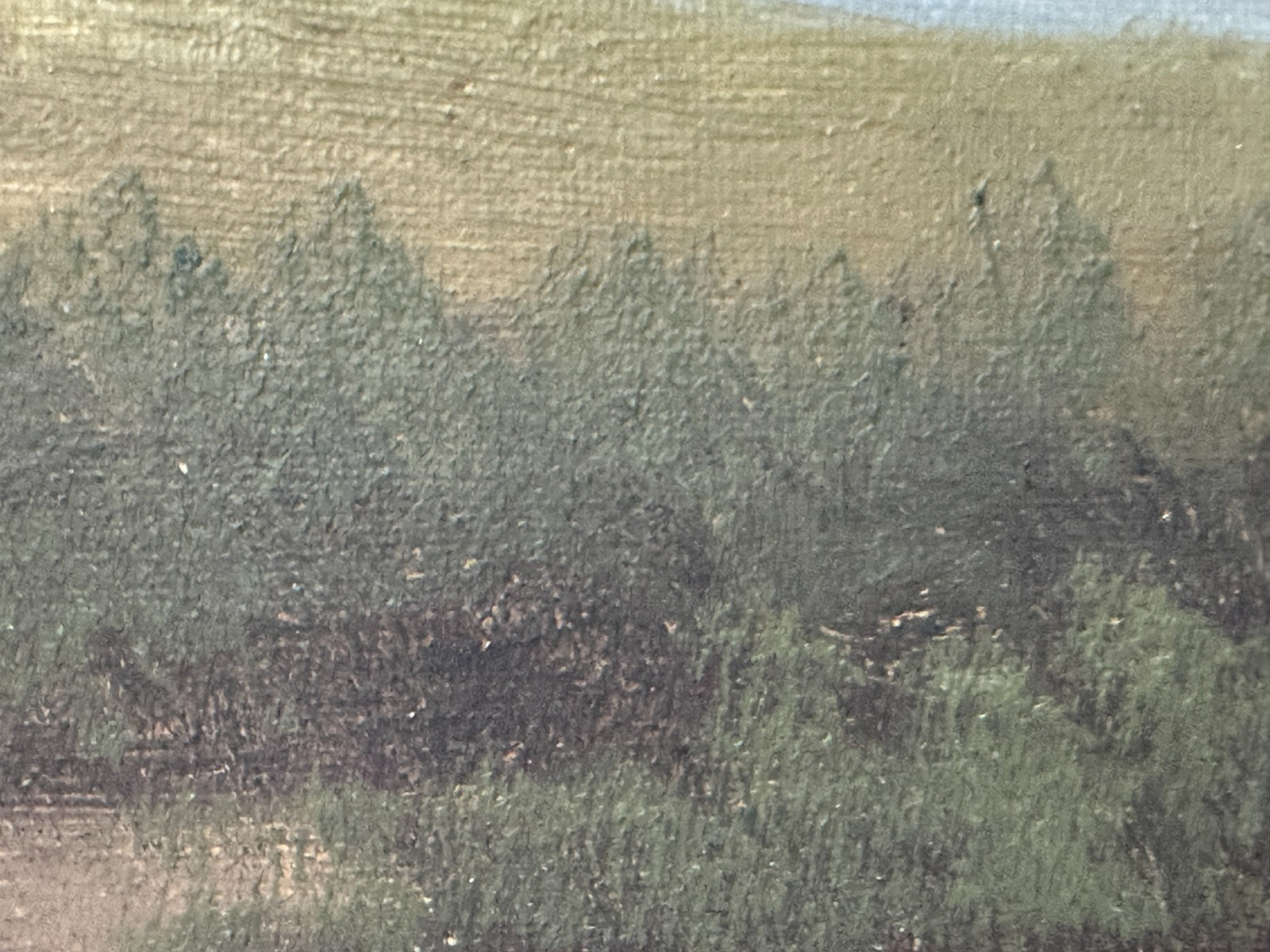 Alpenlandschaft um 1900 –  A. Bossi – Öl auf Leinwand – romantische Bergszene8