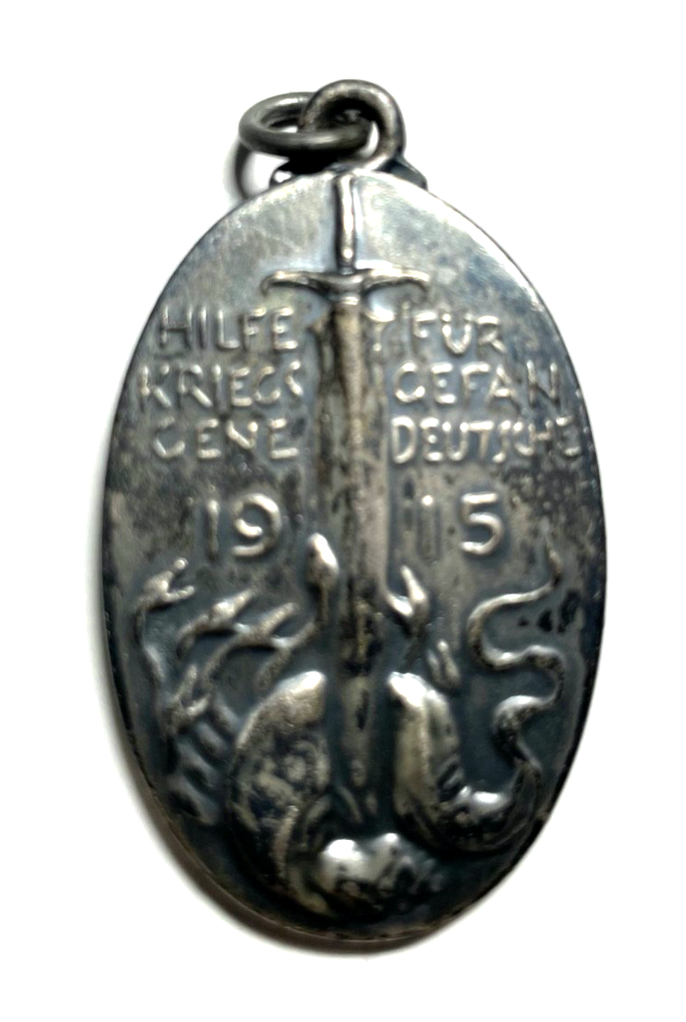 Original Medaille 1.WK Hilfe für Kriegsgefangene Deutsche Carl Stock 1915 WK I2