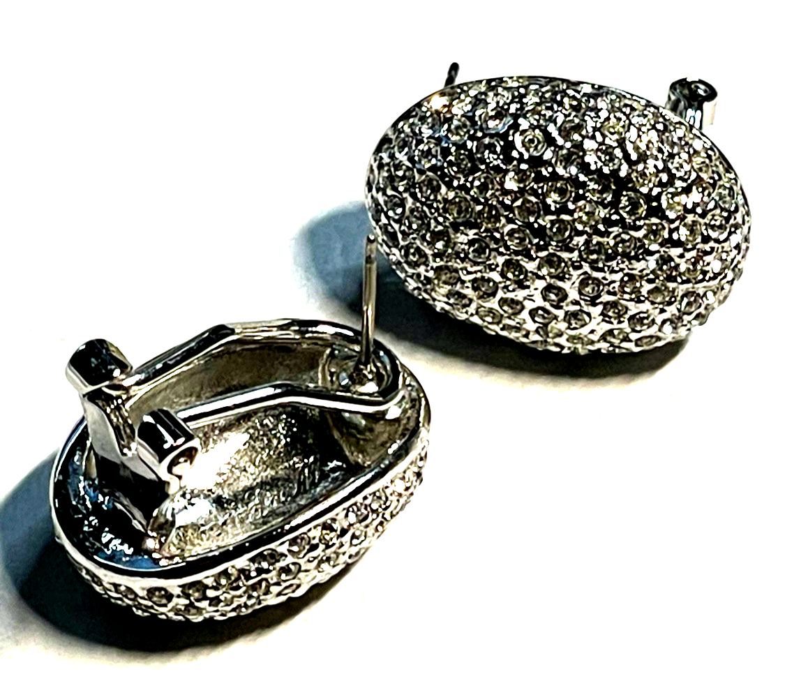 Ricarda M. Statement Ohrringe stattlich hochwertig Modeschmuck Strass neuwertig1