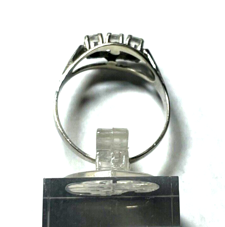 333 Gold 8 K Ring Weißgold 3 Weißtopas Vorsteckring RG 57 gepflegt5