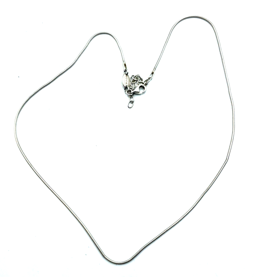 FOSSIL Schlangenkette 925 Silber Kette L 42-47 cm variabel B 1 mm gepflegt0