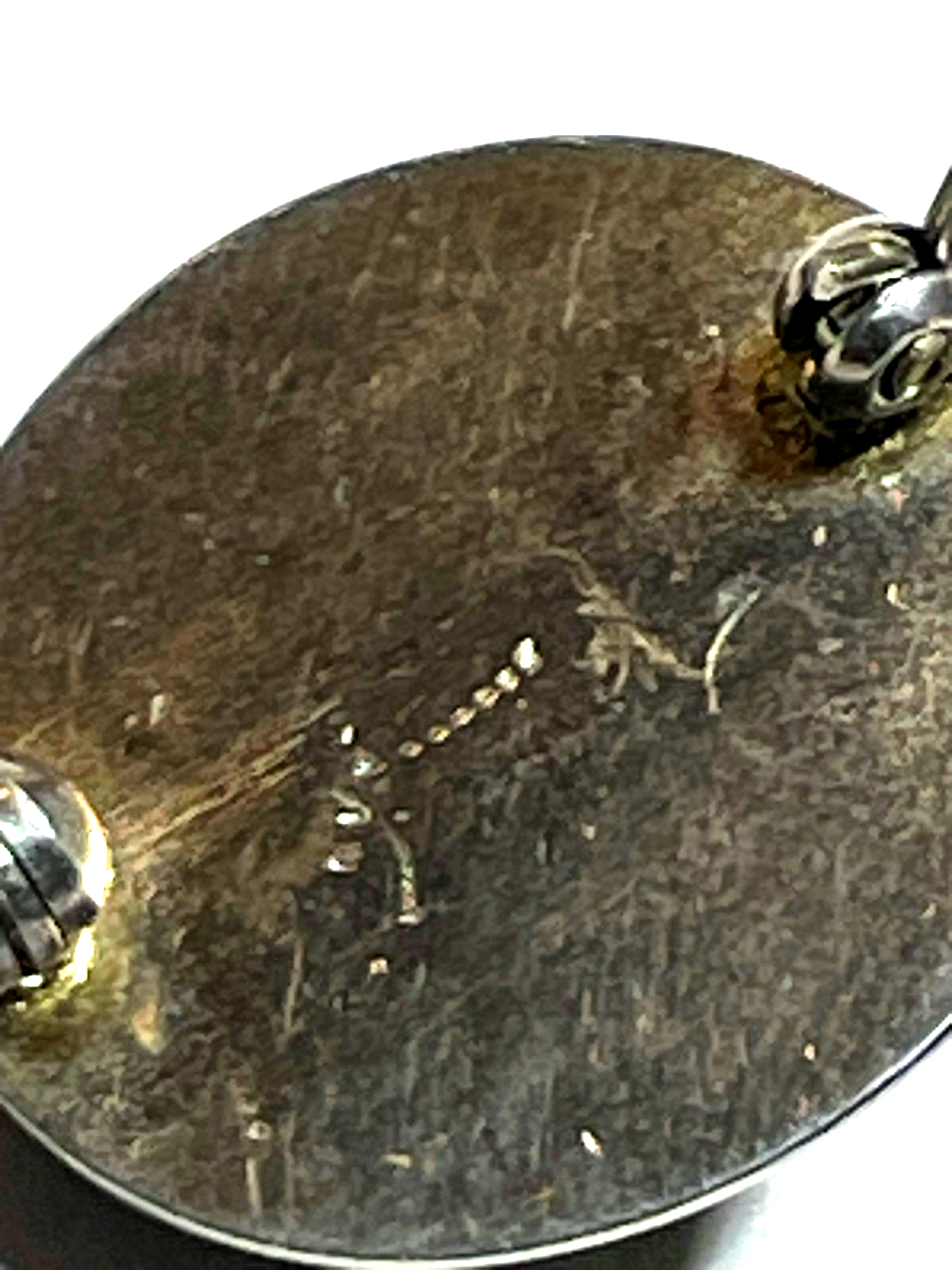 Vintage Rarität Operculum Augenachat Brosche Anstecknadel in Silber Nr. 1 gepfl.8