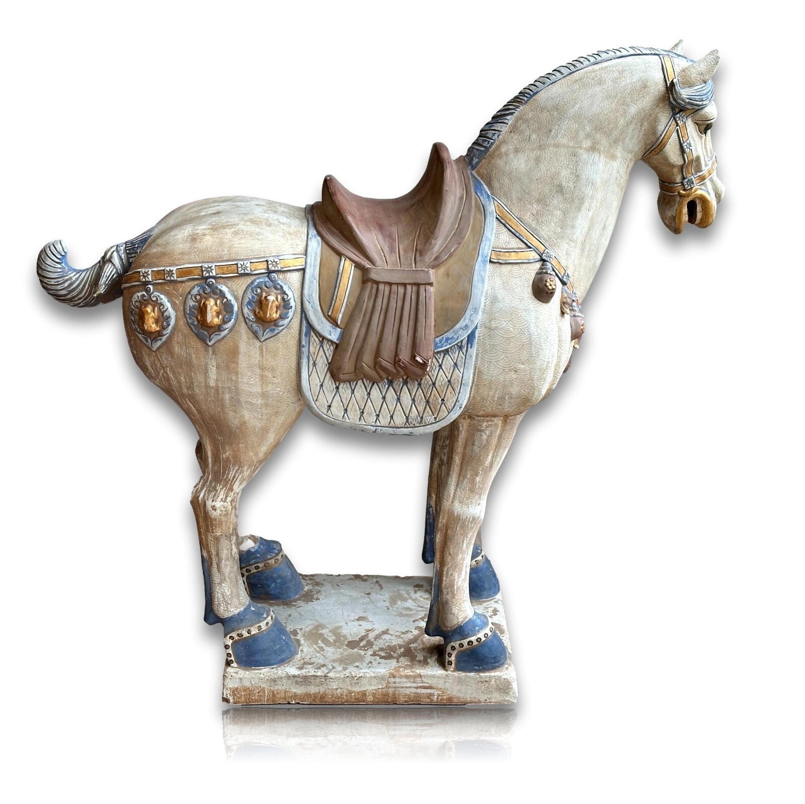 XL Tang Pferd Horse - Tang Dynastie - Chinesisches Kriegspferd - Gebrannter Ton5