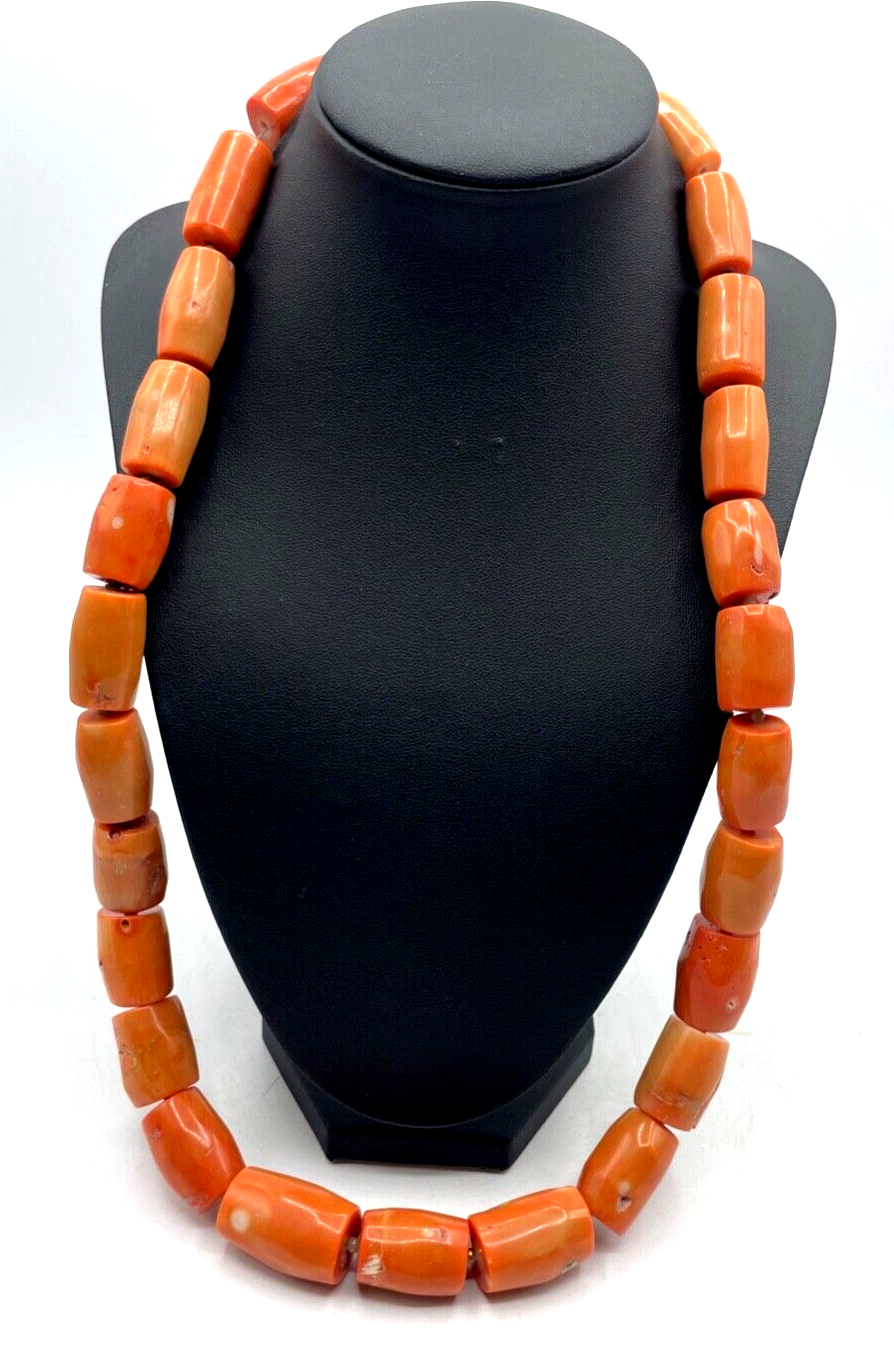 Mega Korallen Kette Statement Kette Koralle Lachs farb. im Verlauf L 70cm7