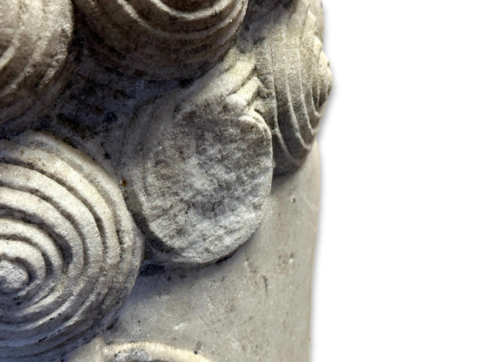 Paar Wächterlöwen - Foo-Hunde Skulptur - China 20. Jhd - weißer Marmor14