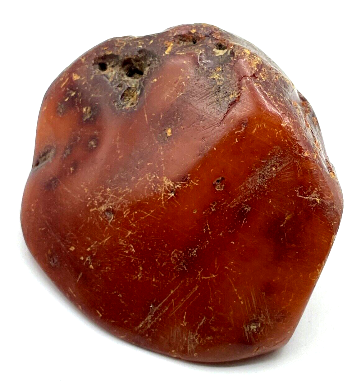 Großer Natur Bernstein Findling teilpoliert 82,88 Gramm Butterscotch light Amber7
