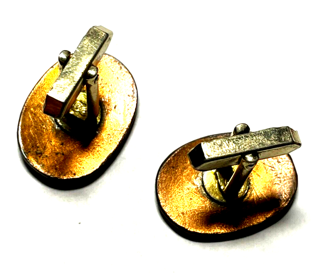 Vintage Emaille Manschettenknöpfe Bunge Schibensky Scholz Lammel midcentury Ära5