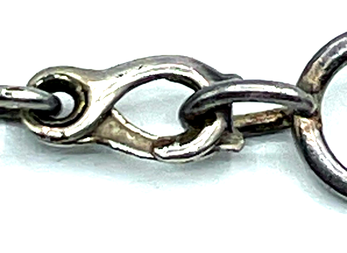 Antik Collier Hammerschlag Dekor Bauhaus Ära vermutlich WMF Schmuck versilbert9