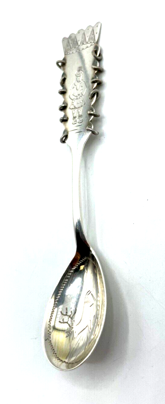 Vintage Fritz Olsson Löffel Silber Bolidensilver Samen Motiv Silver Spoon Sweden1