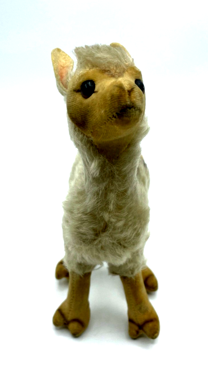 Vintage Steiff Mohair + Velours Lama  oder Alpacca ? ca. H 17 cm gepflegt2