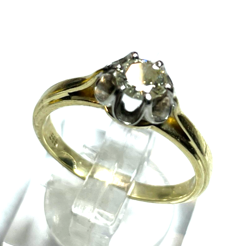 585 Gold 14 K Ring Solitär Brillant 0,5ct. Juwelier Qualität RG 54 Verlobung2