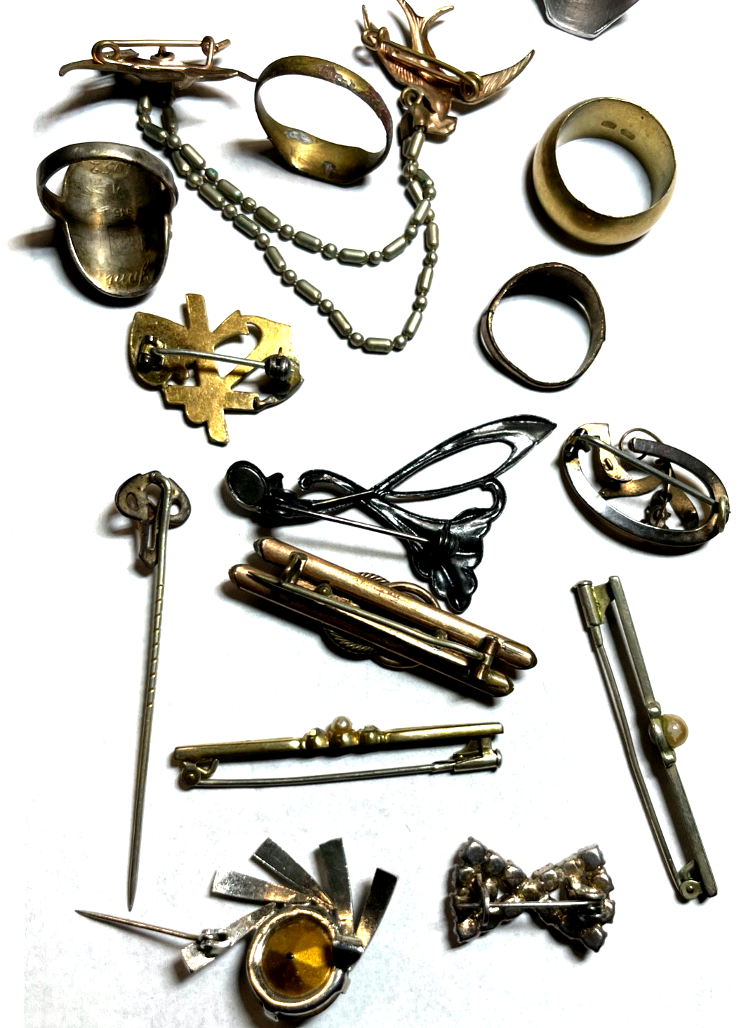 Alter Schmuck Antikschmuck Konvolut zum Basteln Ausschlachten Weiterverarbeiten6