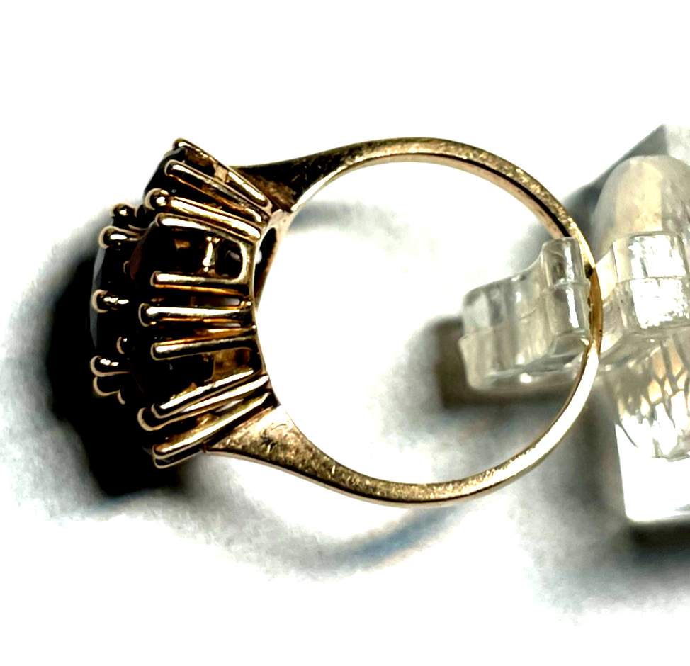 585 Gold 14 K Ring Roségold 9 x Granat Ø16,5 mm RG 52 solide Handarbeit Juwelier4
