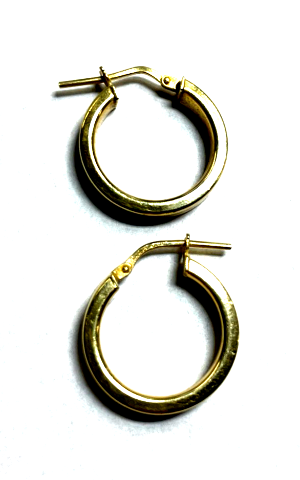 925 Silber vergoldet Dyadema Creolen Klappcreolen Ø 20 mm B 3,5 mm sehr gepfl.3