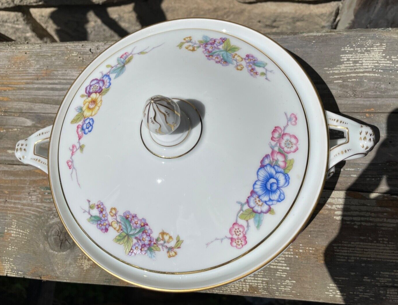 Seltene alte flache Rosenthal Porzellan Terrine um 1910 wie neu + sehr edel5