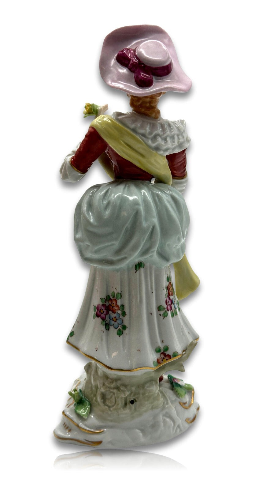 Sitzendorfer Porzellanmanufaktur - Dame mit Blumenkorb - Rokoko Porzellanfigur3