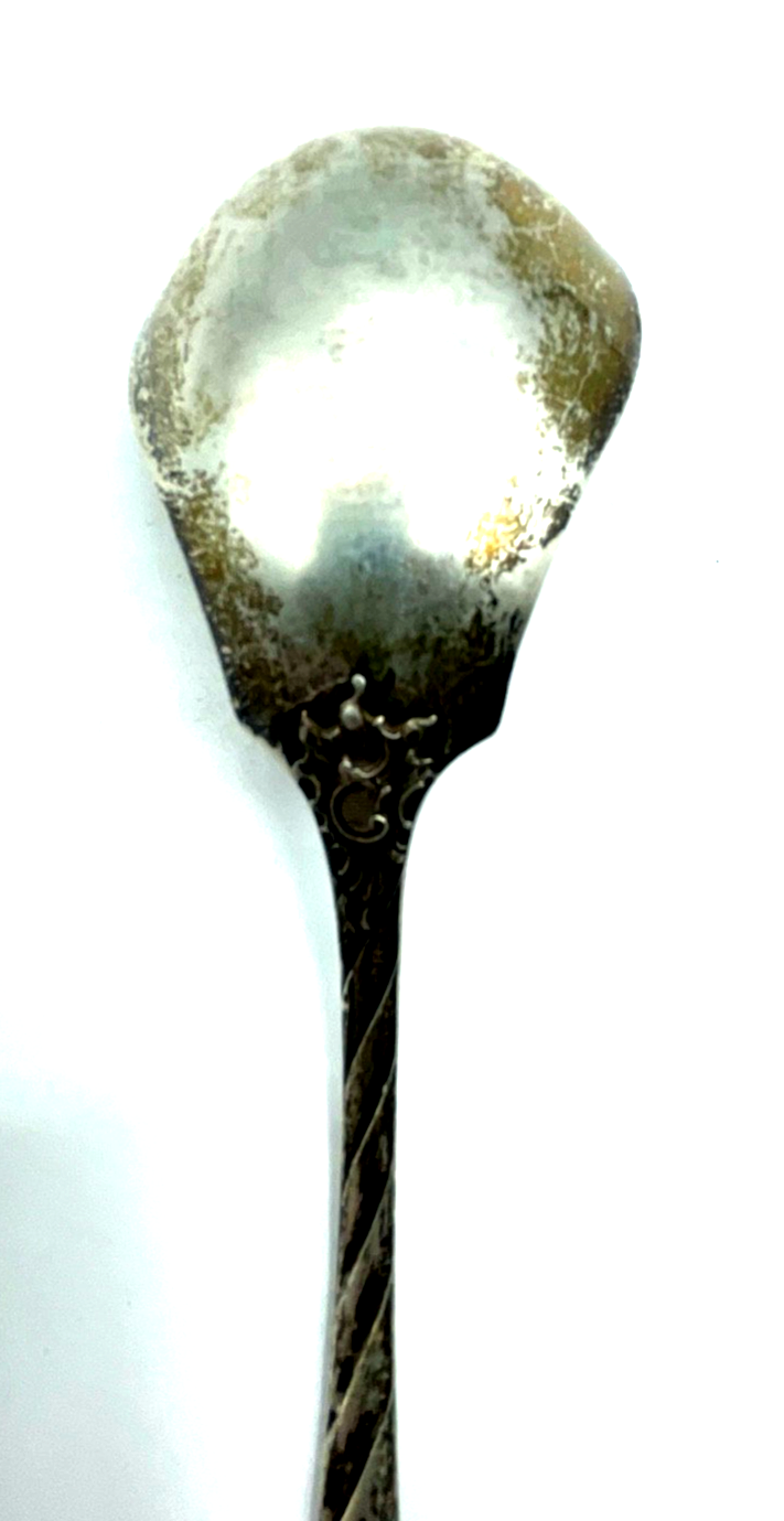 Antik großer 800 Silber Schöpflöffel Vorleger Historismus L 21 cm style rocaille7