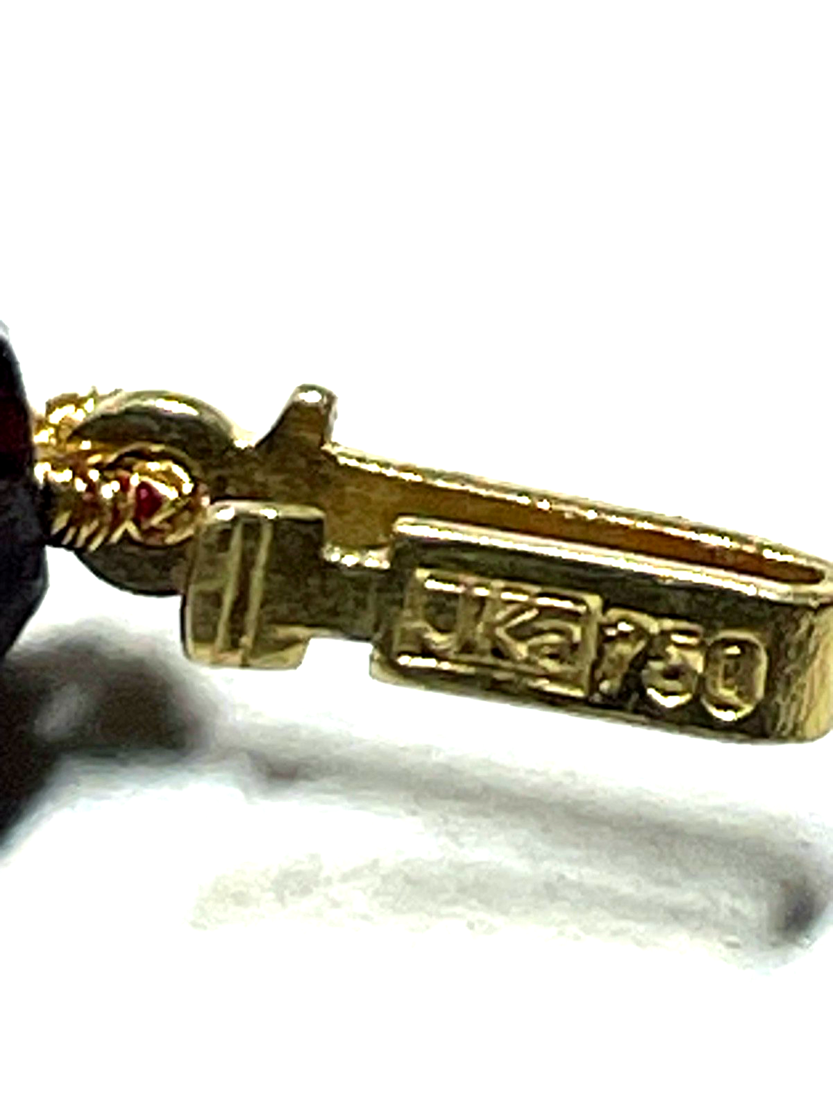 Attraktive 43 cm lange facettierte Granat Halskette mit 750 Gold Kugelschliesse8