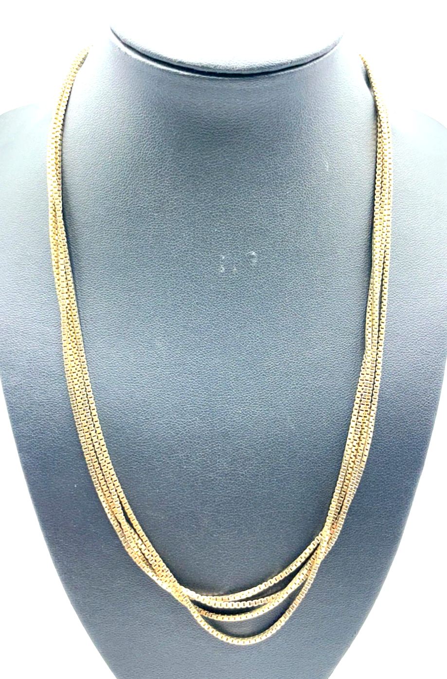 Vintage Silberkette 200 cm lange Venezianer Silber Kette 835 vergoldet B 2 mm0