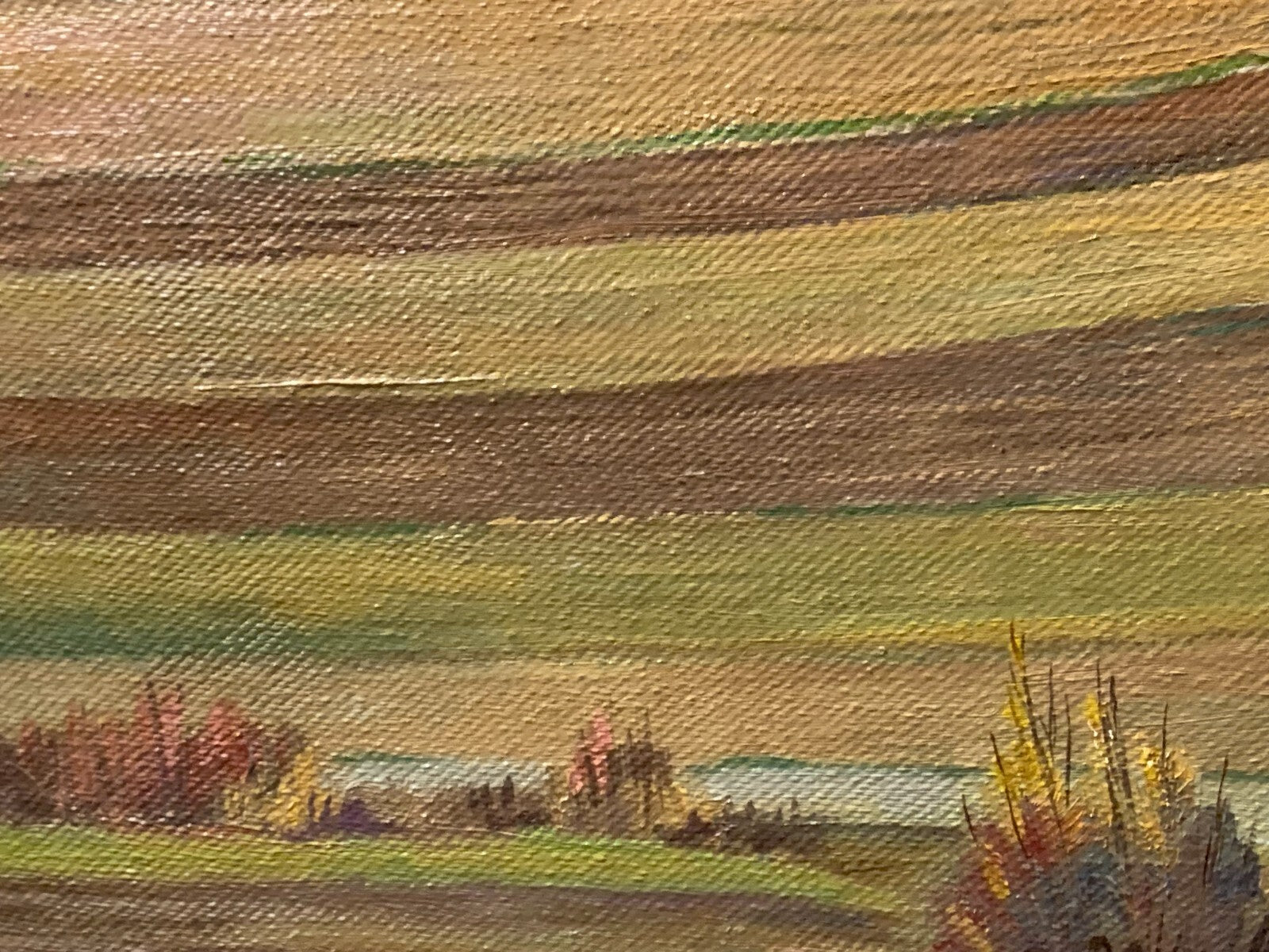 Fritz Mader 1900-1998 - Bei Feldhausen - Öl auf Faserplatte ungerahmt - signiert2