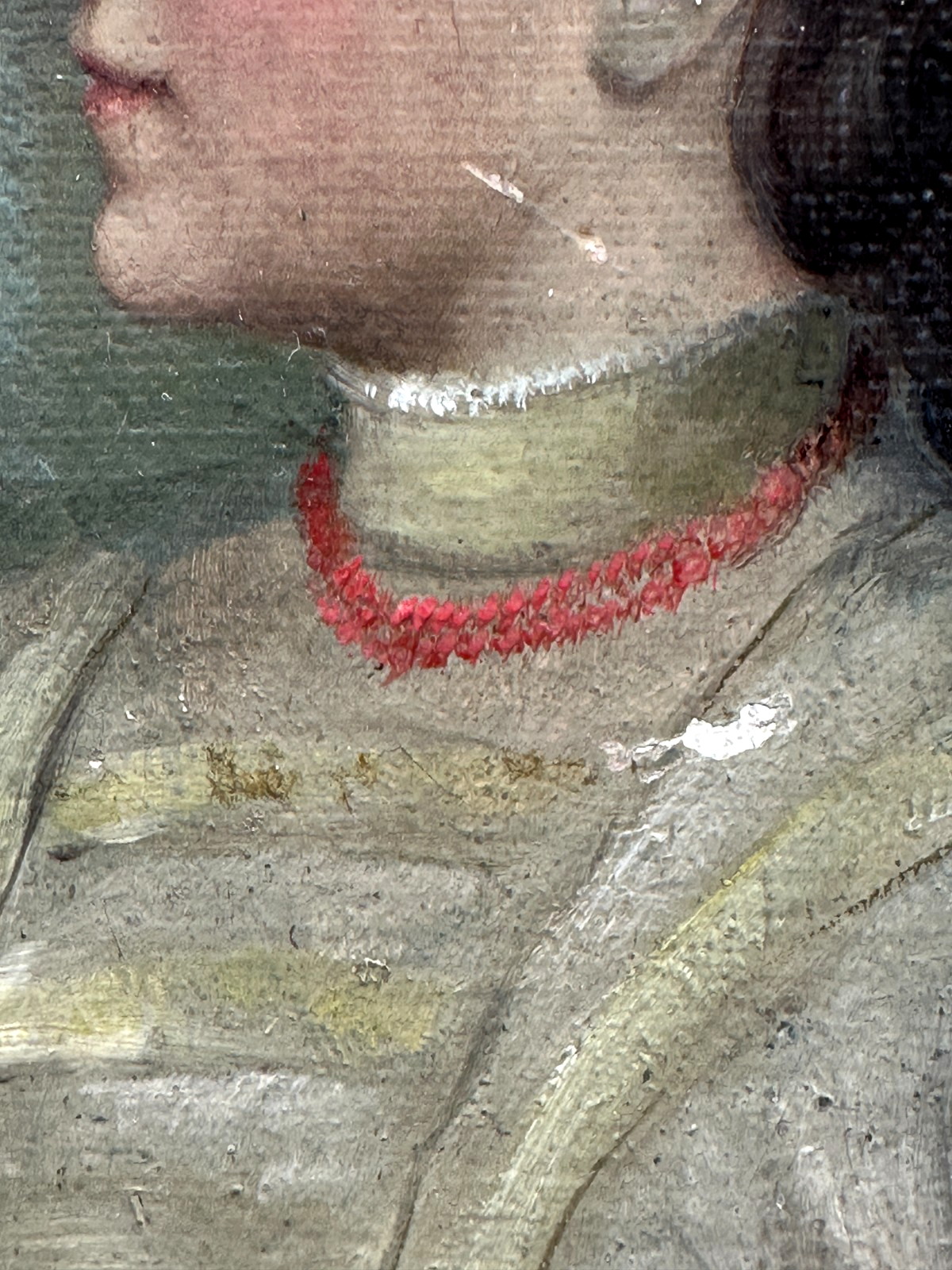 Damenporträt um 1880 – Öl auf Leinwand, gemalt von Martha Haensgen – bezeichnet3