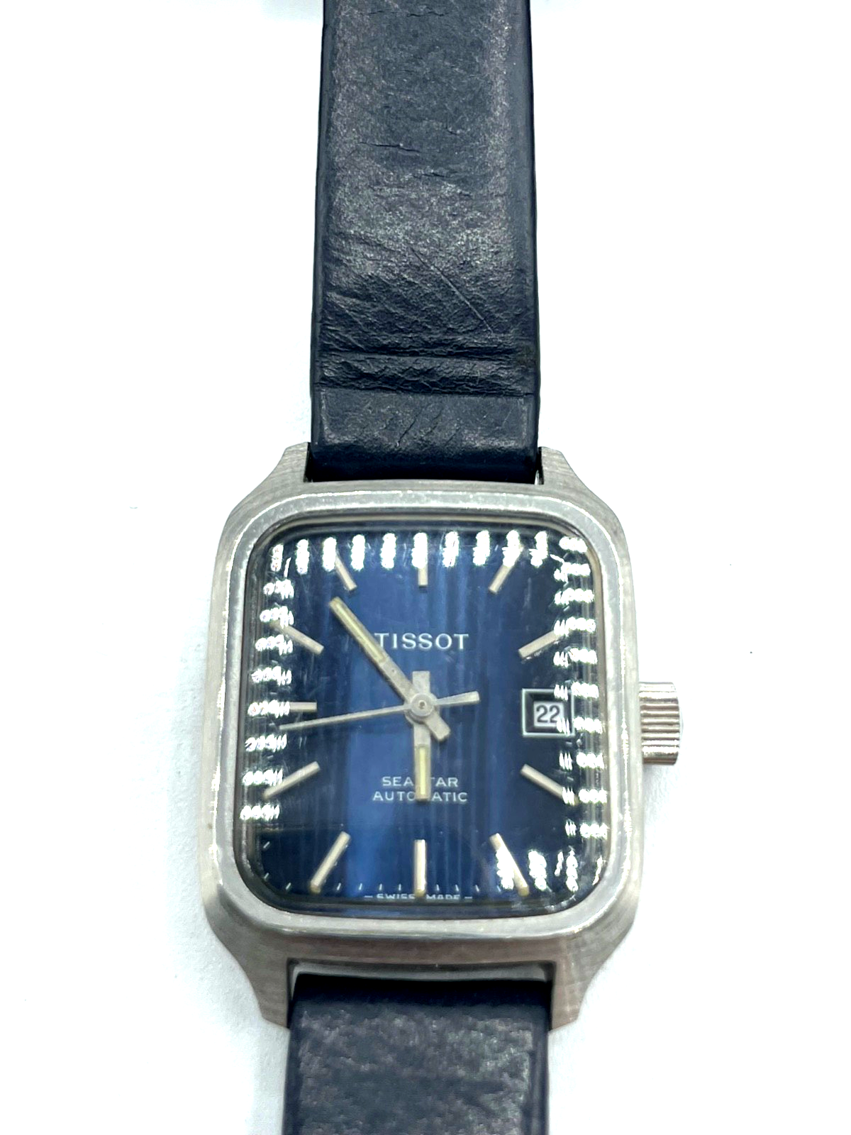 Damen Armbanduhr Tissot Seastar automatic blau läuft einwandfrei mit Box gepfl.8