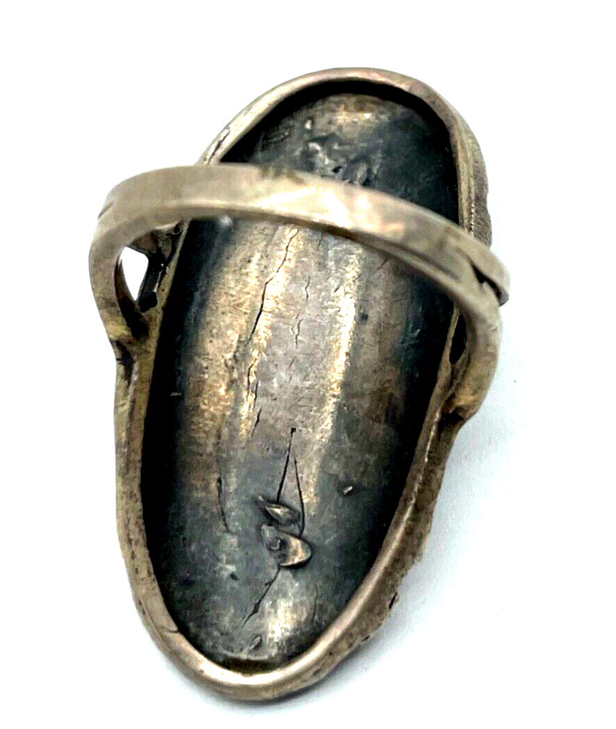 925 Sterling Silber Ring Zuni Indianerschmuck Edelstein Inlay Handarbeit Ø 16mm6