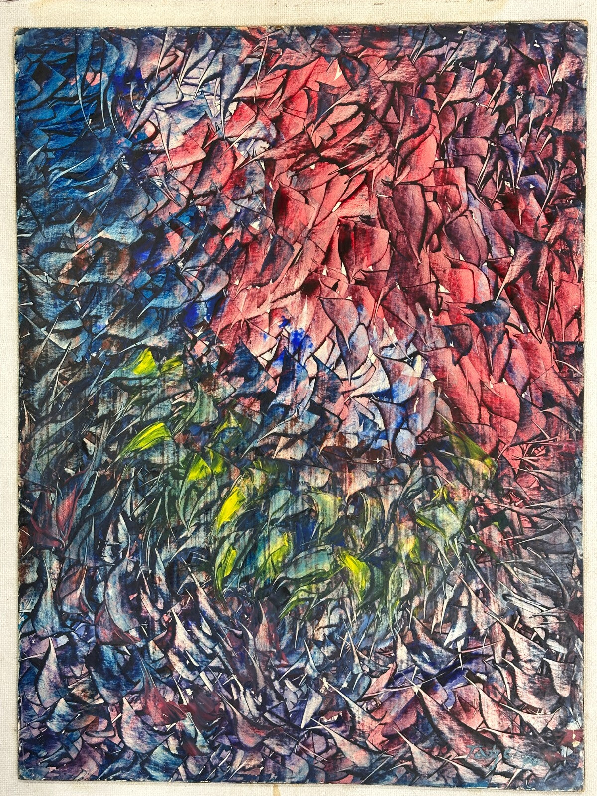 Alfred Tatzel - Öl auf Hartfaser - Mutationen - farbliche Komposition - signiert1