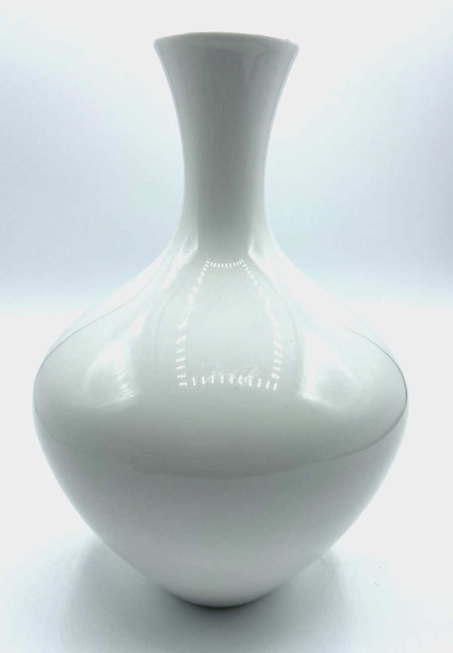Vintage Purismus KPM weiße Porzellan Vase klassisches Design H21 cm top gepflegt0