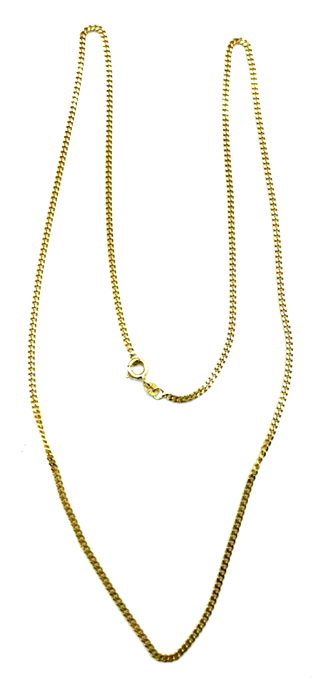 FBM 585 Gold 14 K Gelbgold Kette Panzerkette unisex L 60 cm B 2 mm sehr gepfl.3