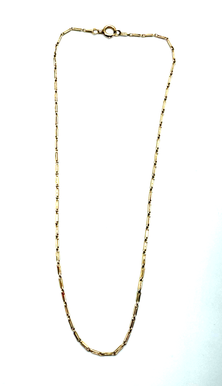 585 Gold 14 K Goldkette antik Collier L 48,5 cm  B 2 mm solide Juwelier Qualität4