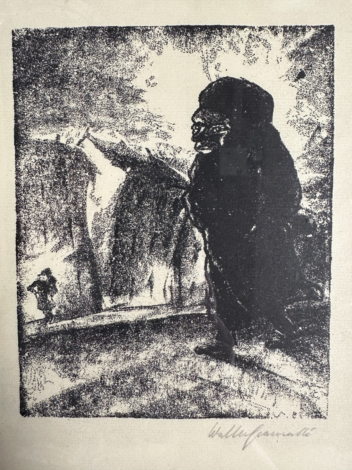 Walter Gramatté (1897-1929) - Lithographie - Untitled - Signiert - gerahmt1
