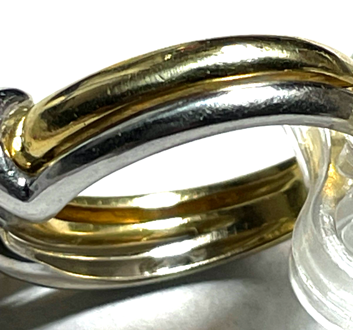 750 Gold 18 K Ring Solitär Brillant 0,5ct bicolor solide Juwelier Qualität RG 547