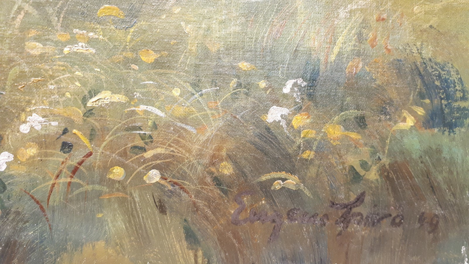 EUGENE SPIRO - Gemälde Öl auf Platte - Süddeutsche Landschaft - signiert 19495