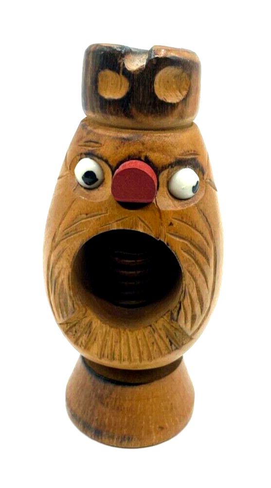 Alter lustig aussehender Nussknacker aus Holz vintage Handarbeit0