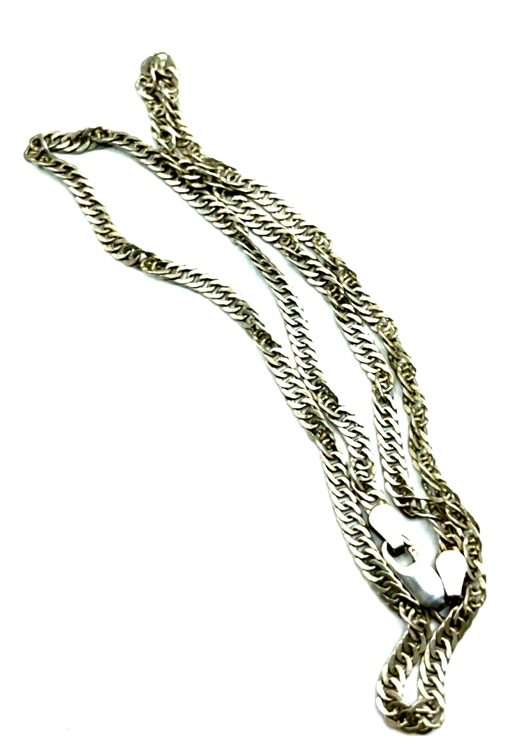 Solide 925 Silberkette Design Singapur Kordelkette gedreht L 46 cm B 4 mm unisex4