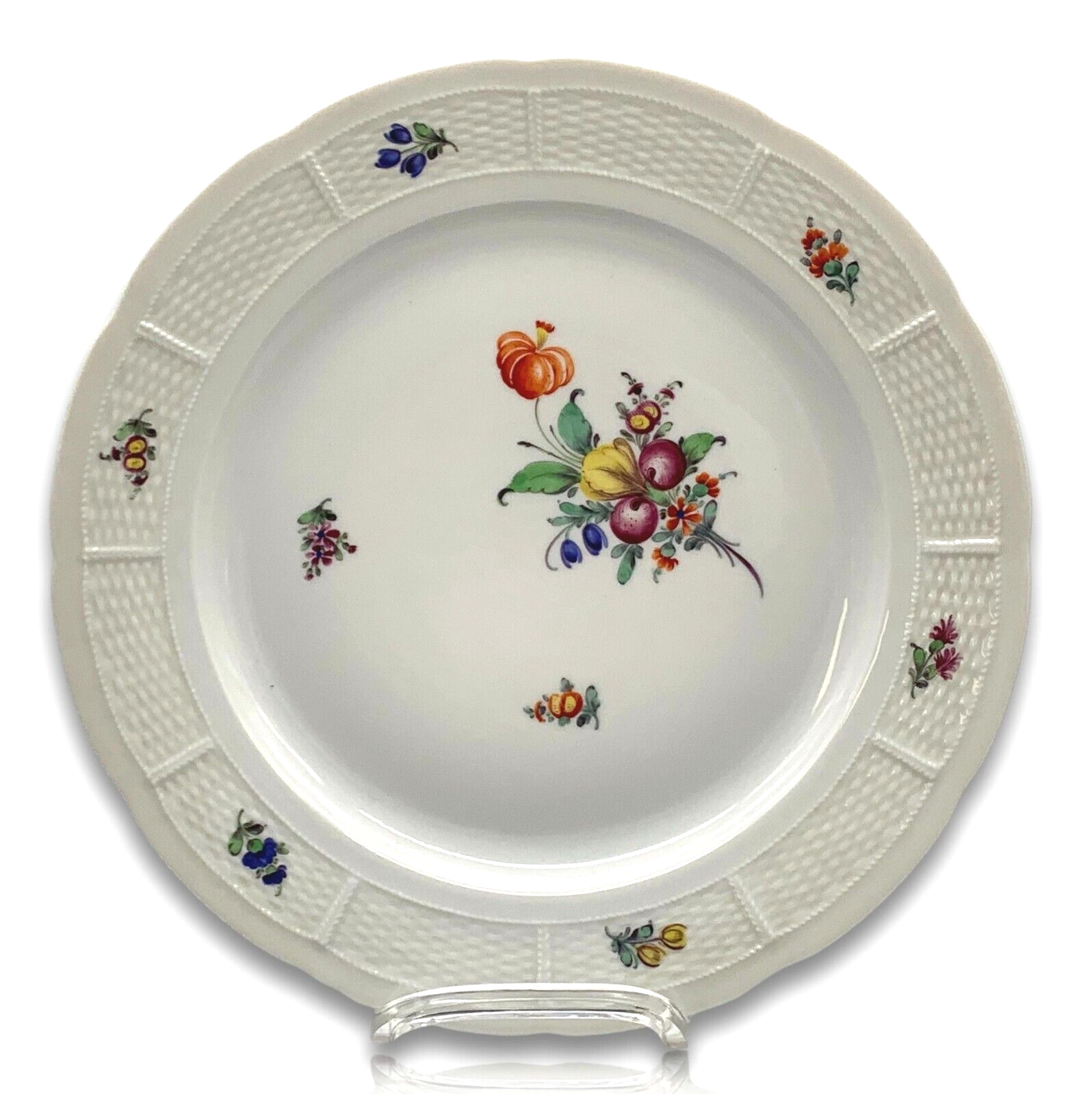 Nymphenburg - Porzellan Teller - Blumenbukett - ca 1920/30 - Streublumen Bukett0