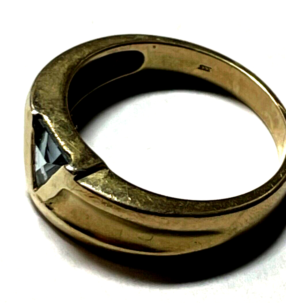 Modernes Design 333 Gold 8 K Ring mit Blautopas Ø 18mm RG 57 Juwelier gepflegt6