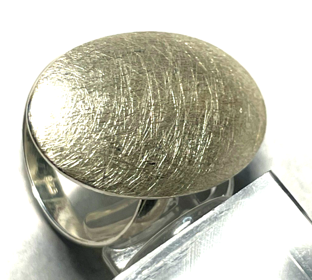 Modernes Design 925 Silber Ring gebürstete Oberfläche RG 58 Ø 18,4 mm gepflegt4