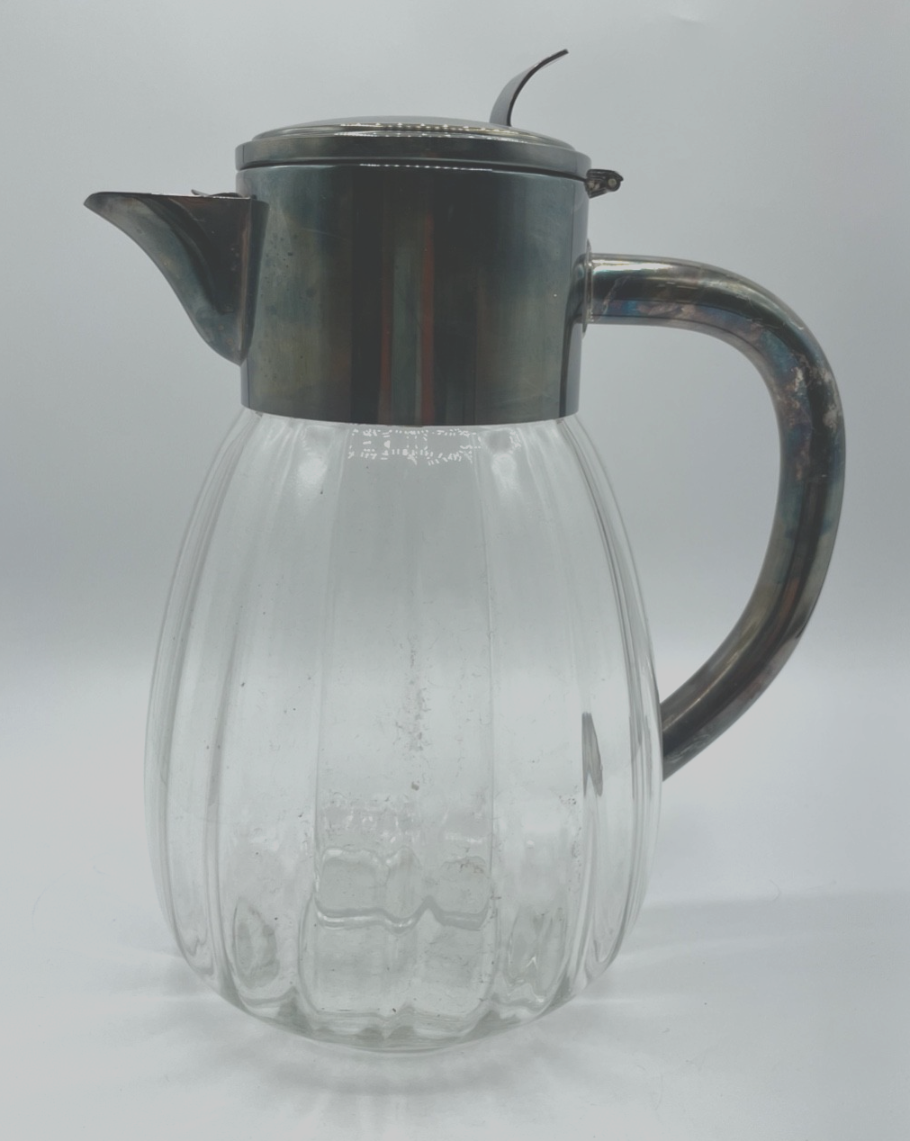 Vintage WMF Kalte Ente Kristallglas Krug versilberte Montur 2 Ltr  Top Gepflegt1