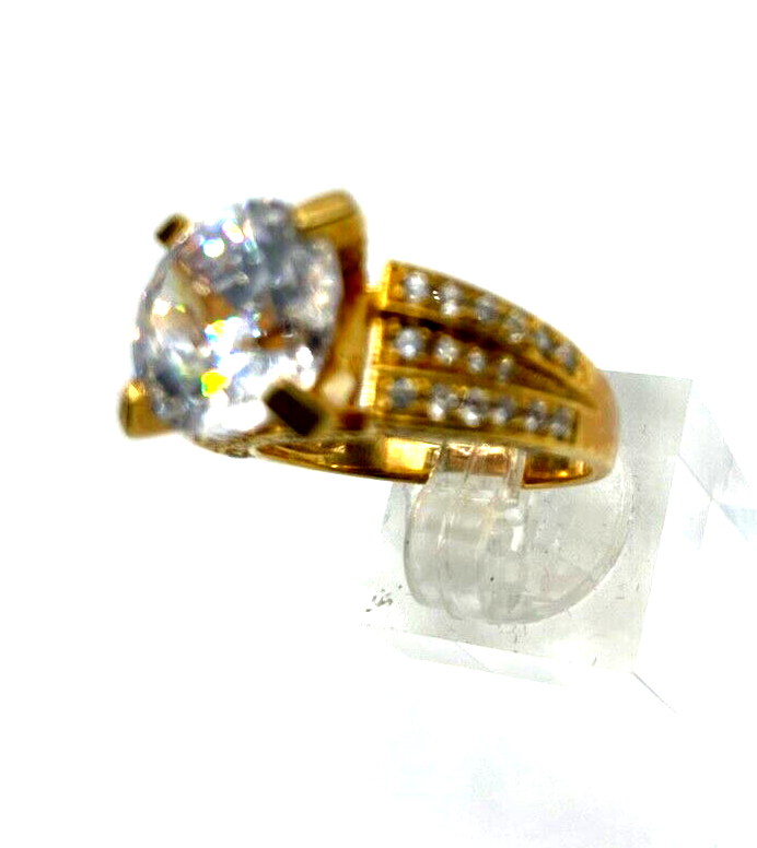 Mega Statement 925 Silber Ring Zirkonia Feuer Ø 12 mm RG 60 Ø 19 mm Cocktail6