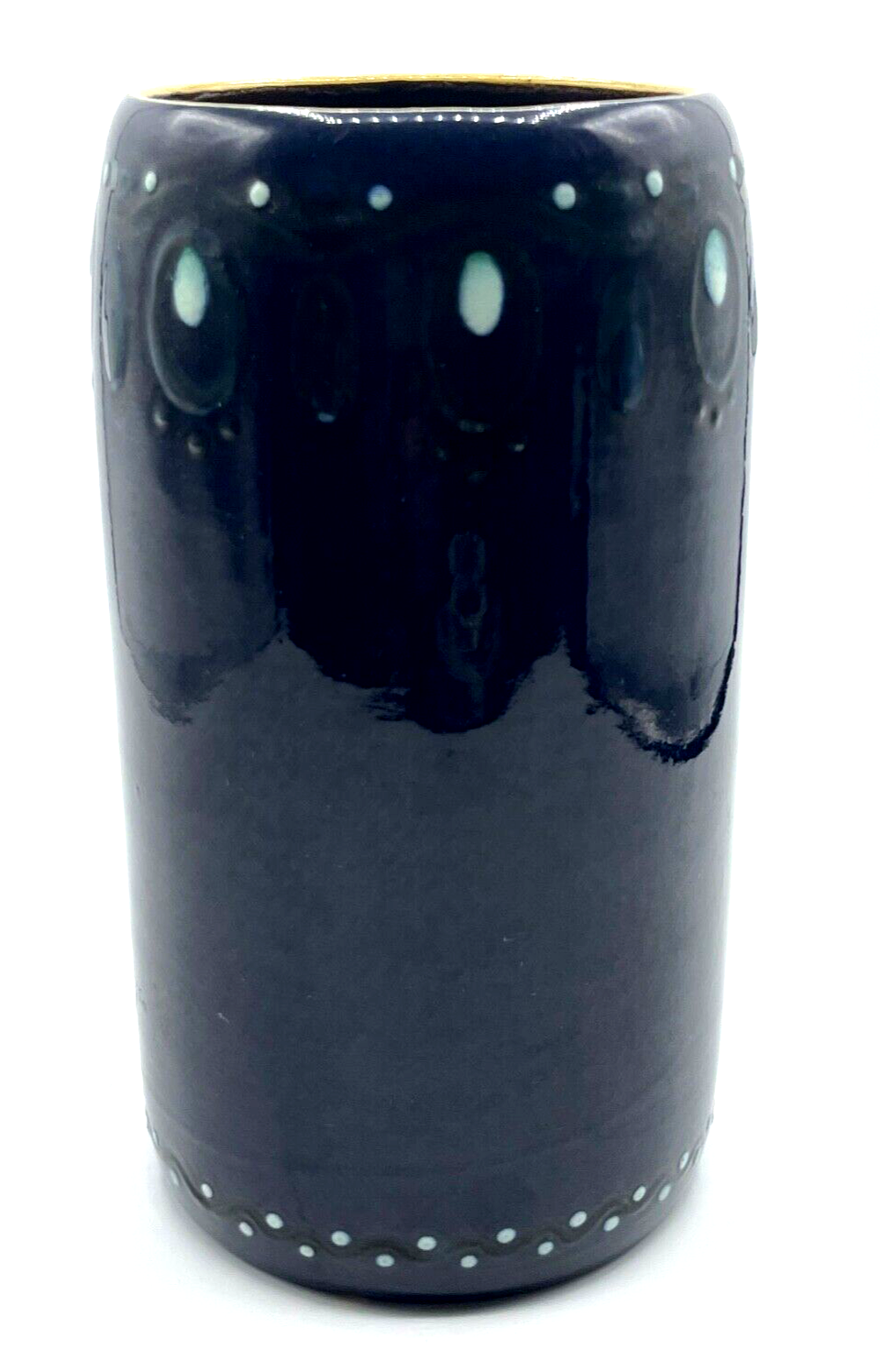 Jugendstil Keramik Vase Karlsruher Majolika Alfred Kusche ? H 19 cm0