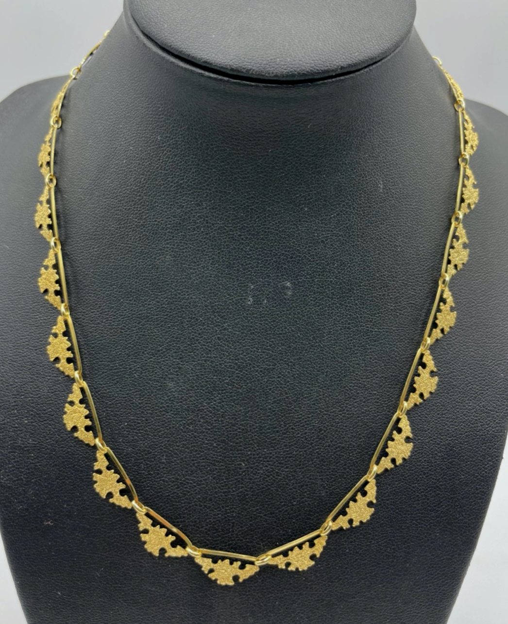 Vintage anmutiges Andreas Daub 333 Gold 8 K Collier L 42 + 3,5 cm top Zustand1