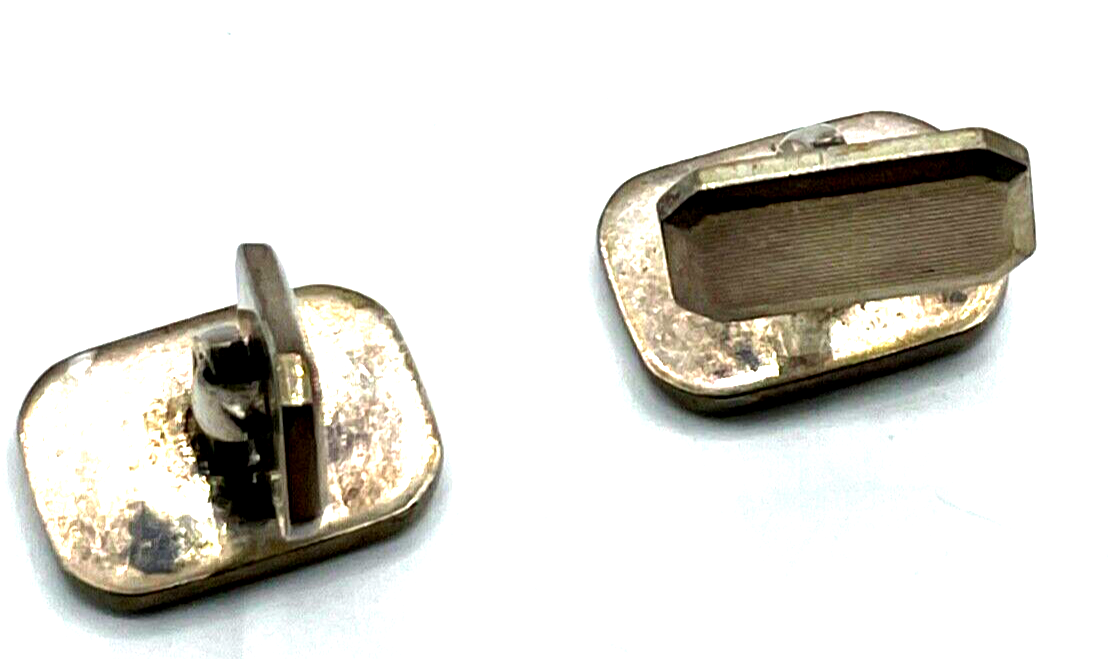 Vintage massive 800 Silber Manschettenknöpfe klassisch elegant viele Punzen2
