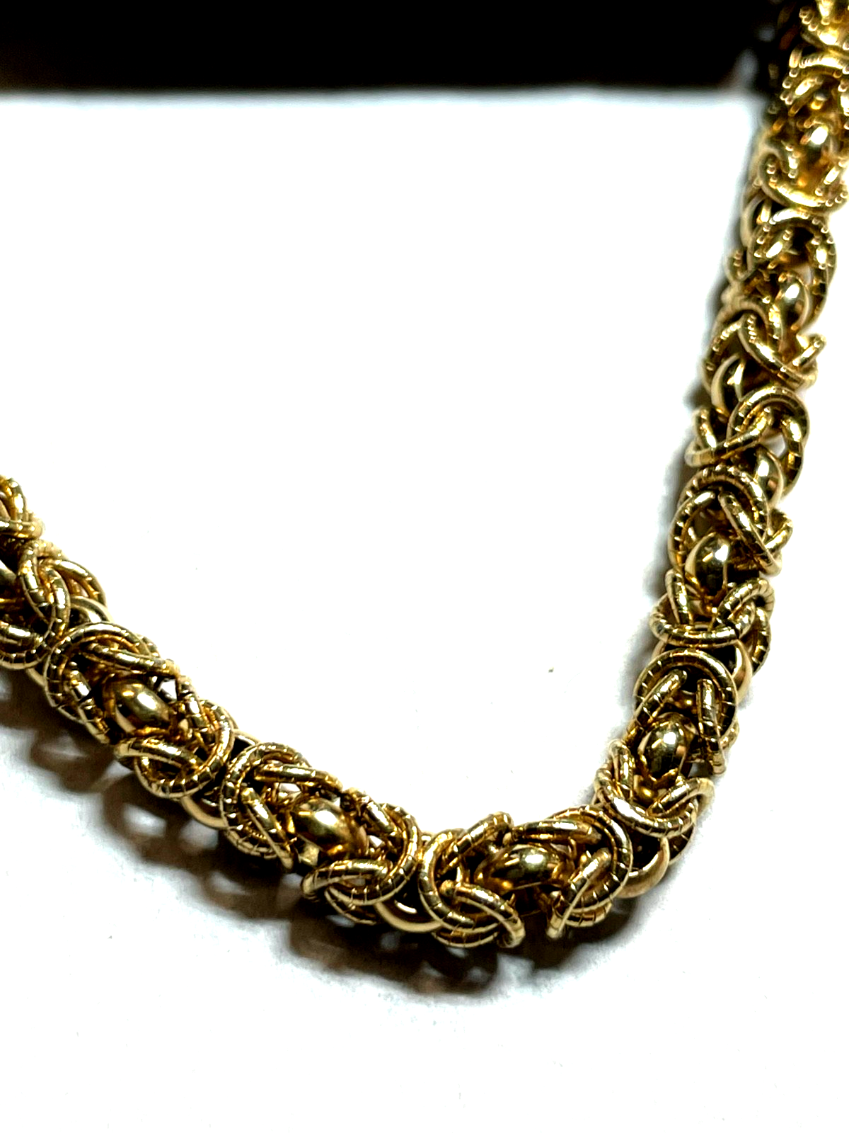 Neuwertig Modeschmuck vergoldet runde Königskette Armband unisex L 21,5 cm B 5mm2