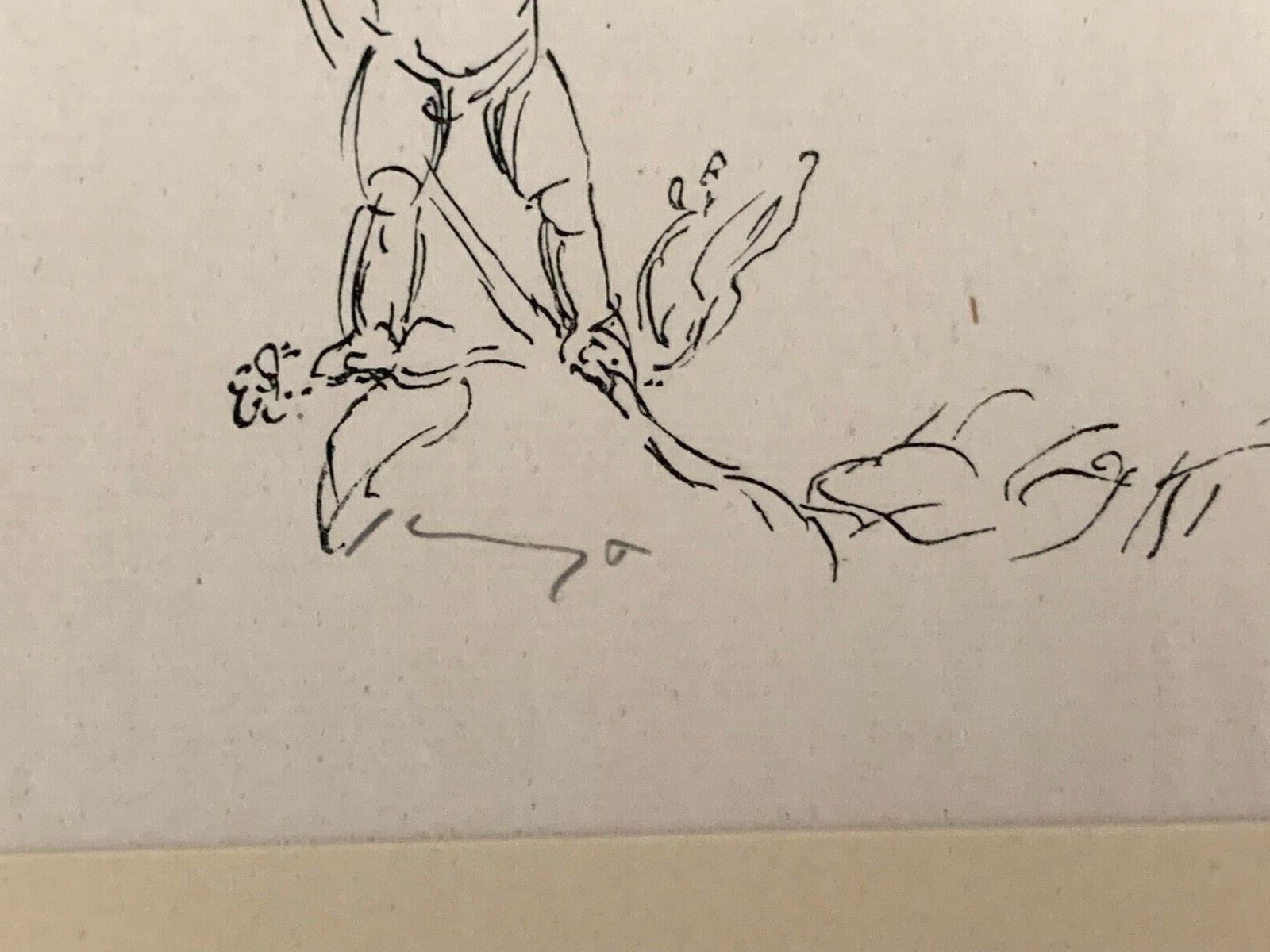 Max Slevogt 1868-1932 - Lithographie - Szenische Illustration - signiert 1
