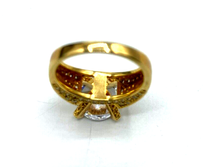 Mega Statement 925 Silber Ring Zirkonia Feuer Ø 12 mm RG 60 Ø 19 mm Cocktail11